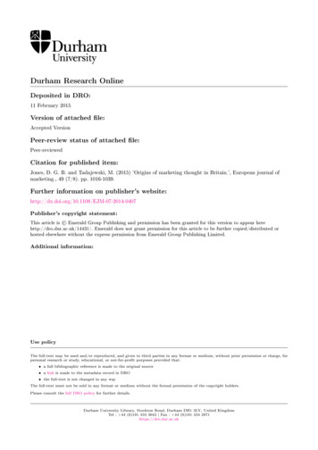 Durham Research Online - Durham University