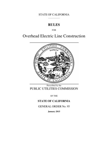 FOR Overhead Electric Line Construction
