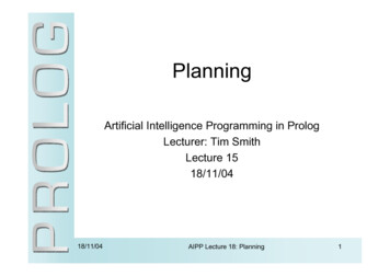Artificial Intelligence Programming In Prolog Lecturer .