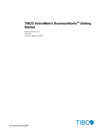 TIBCO ActiveMatrix BusinessWorks Getting Started