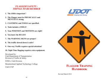 Flagger Training Handbook - UDOT