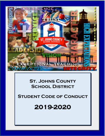 19-20 Code Of Conduct - St. Johns County School District