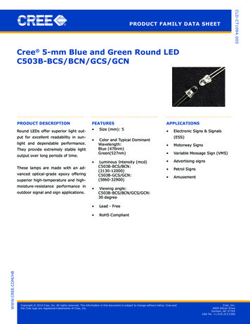 5-mm Blue And Green Round LEDs: C503B-BCS/BCN/GCS/GCN