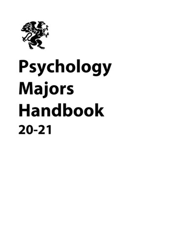 Psychology Majors Handbook - Reed College