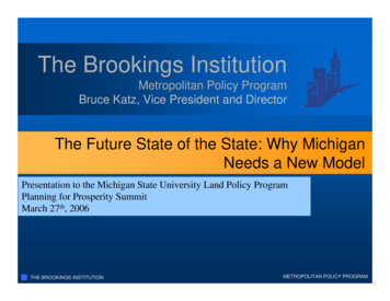 The Future State Of The State: Why Michigan Needs A New Model