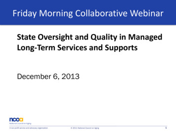 State Oversight And Quality In Managed Long-Term Services .