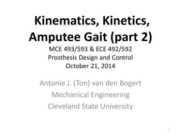 Kinematics, Kinetics, Amputee Gait (part 2)
