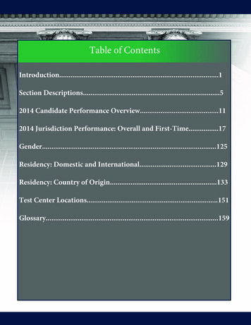 Table Of Contents - NASBA