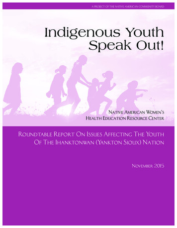 Indigenous Youth Speak Out - Nativeshop 
