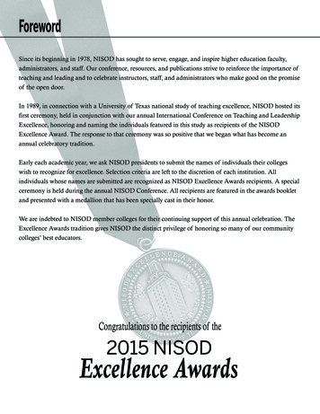 2015 NISOD Excellence Awards