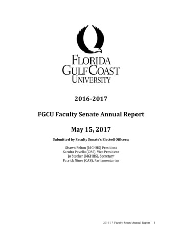 2016-17 FGCU Faculty Senate Annual Report -- Draft