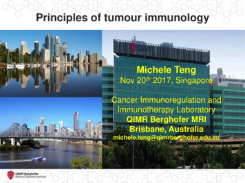 Principles Of Tumour Immunology - OncologyPRO
