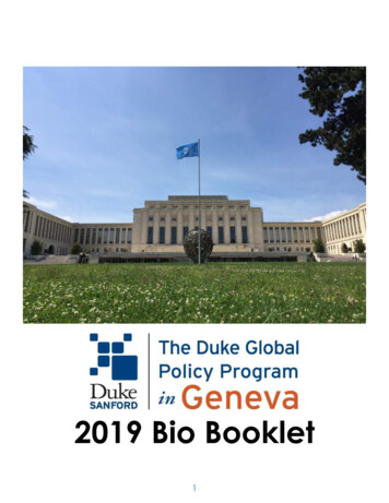 2019 Bio Booklet - Sanford-files.cloud.duke.edu