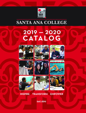 SAC CATALOG 081619 Front - Santa Ana College