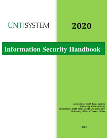 Information Security Handbook - UNT SYSTEM