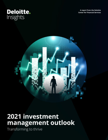 2021 Investment Management Outlook - Deloitte