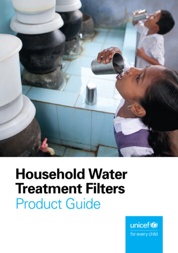 Household Water Treatment Filters Product Guide