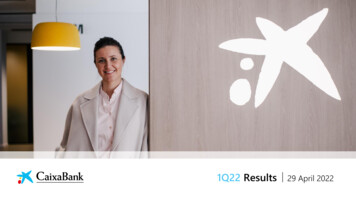 1Q22 Results 29 April 2022 - CaixaBank