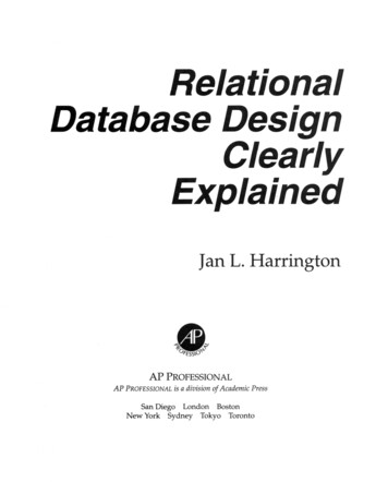 Relational Database Design Clearly Explained - GBV