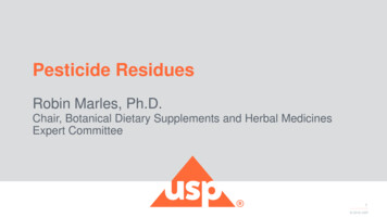 Pesticide Residues - United States Pharmacopeia