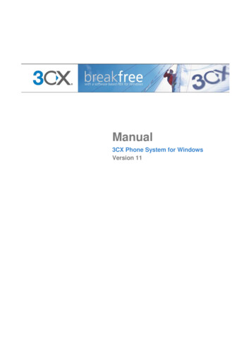3CX Phone System For Windows Manual - Voipinfo 