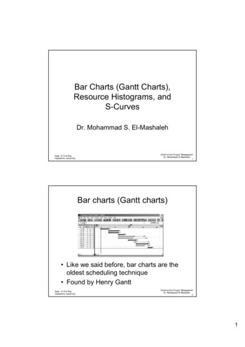 Bar Charts (Gantt Charts), Resource Histograms, And S-Curves