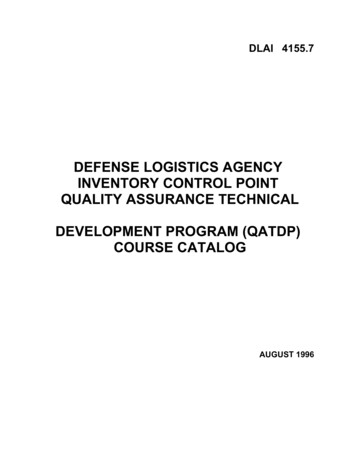 Defense Logistics Agency Inventory Control Point Quality Assurance .