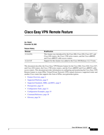 Cisco Easy VPN Remote Feature