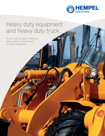 Heavy Duty Equipment And Heavy Duty Truck - Hempel