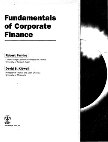 Fundamentals Of Corporate Finance - GBV