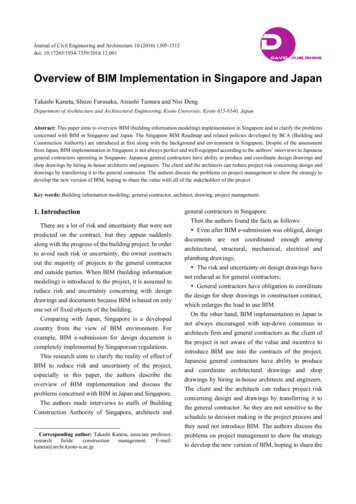 Overview Of BIM Implementation In Singapore And Japan