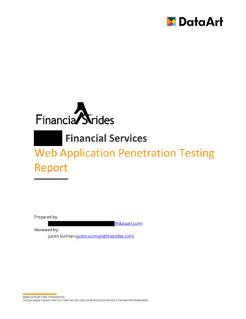 Financial Services Web Application Penetration Testing Report