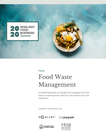 Playbook Food Waste Management - Webflow