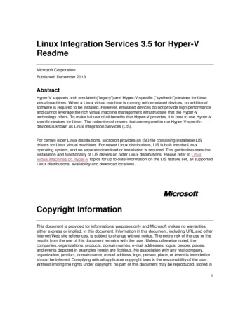 Linux Integration Services 3.5 For Hyper-V Readme - Ten Forums