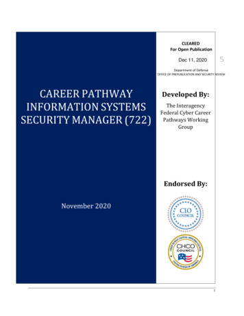 722 Information Systems Security Manager - Cyber Career .