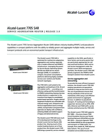 Alcatel-Lucent 7705 SAR - Day Wireless Systems