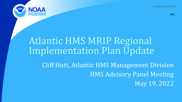 Atlantic HMS MRIP Regional Implementation Plan Update