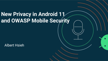 New Privacy In Android 11 And OWASP Mobile Security
