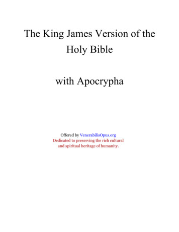 The King James Holy Bible With Apocrypha - GNOSIS English
