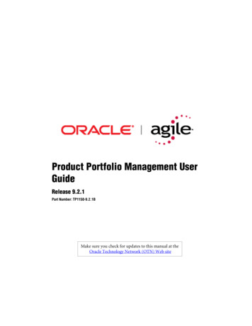 Product Portfolio Management User Guide