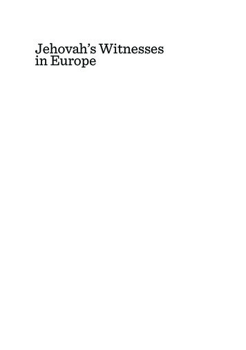 Jehovah’s Witnesses In Europe