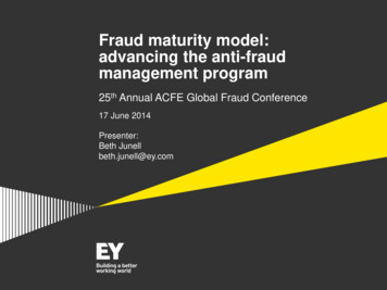 Fraud Maturity Model: Advancing The Anti-fraud Management Program