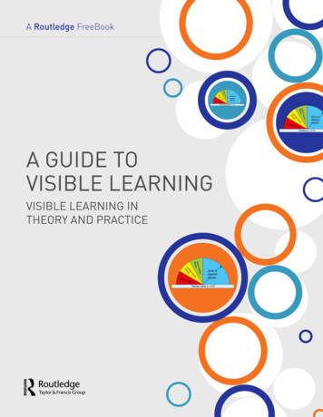 A GUIDE TO VISIBLE LEARNING - Routledge