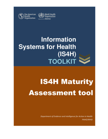 IS4H Maturity Assessment Tool - Pan American Health Organization