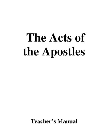 Acts Of The Apostles Teacher - Church Leadership Resources