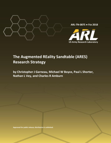 The Augmented REality Sandtable (ARES) Research Strategy