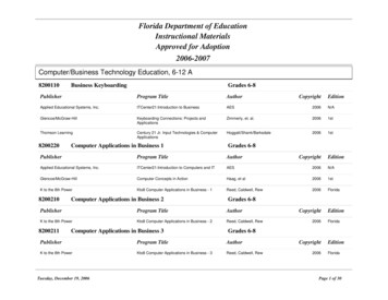 Florida Department Of Education Instructional Materials .