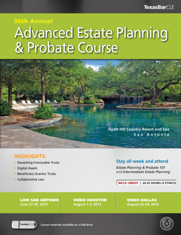 36th Annual Advanced Estate Planning & Probate Course