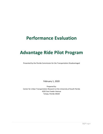 Performance Evaluation Advantage Ride Pilot Program