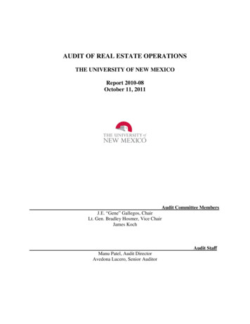 Audit Of Real Estate Operations